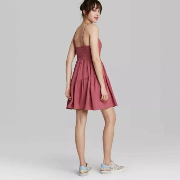 Wild Fable | Women's Grape Purple Sleeveless Tiered Skater Dress - Picture 2 of 9